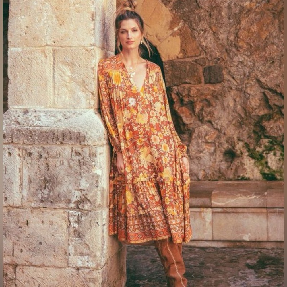 Spell Amethyst Boho Midi Dress
